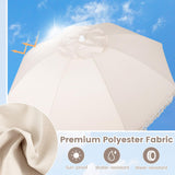 Tangkula 6 FT Tassel Market Table Umbrella with Push Button Tilt