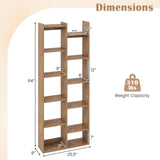 Tangkula 64” Tall Bookshelf Floor Standing Open Bookcase with 12 Shelves