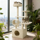 Tangkula 48 Inch Multi-Level Cat Tower with Large Condo