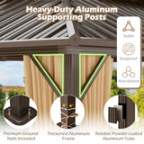 Tangkula 12x16 FT Hardtop Gazebo for Patio Garden Deck Lawn Backyard