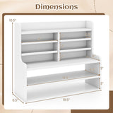 Tangkula Wooden Double 6-Tier Desktop File Organizer