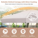Tangkula 10x10 FT Pop Up Canopy with 8 Stakes for Beach Party Event Camping