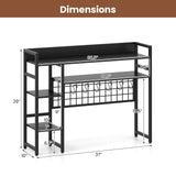 Tangkula Desktop Bookshelf for Computer Monitor Up to 32”