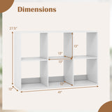 Tangkula 6-Cube Bookcase, 3-Tier Bookshelf with Open Compartments