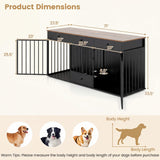 Tangkula 71 Inch Double Dog Crate Furniture