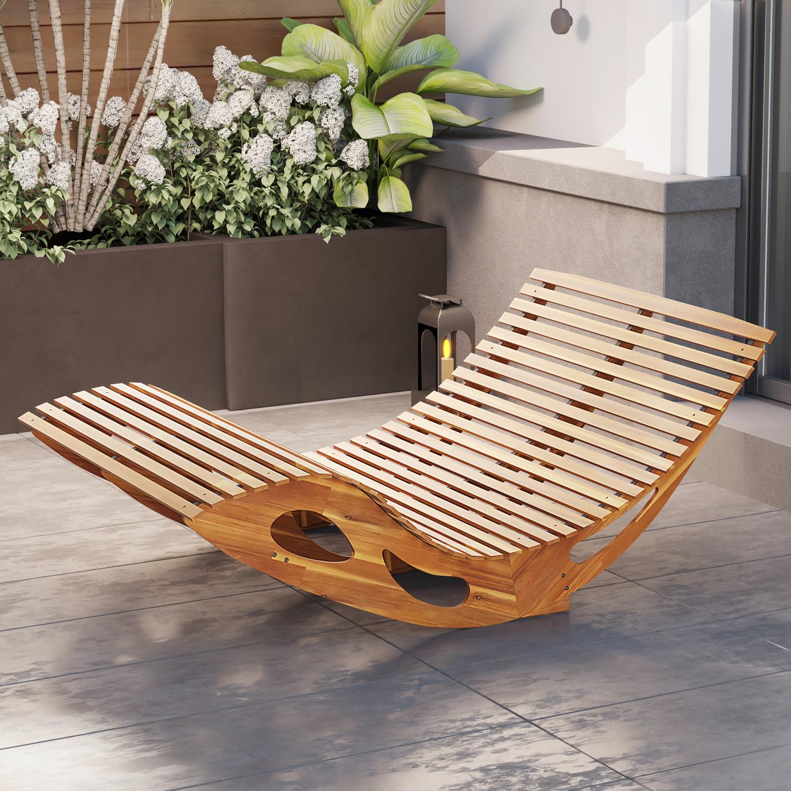 Chaise Longue Exterieur Person Sauna ELAX4LIFE Ocking Double