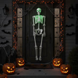 Tangkula Poseable Halloween Skeleton with Pumpkin Head