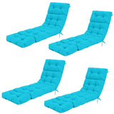 Tangkula  73 x 22 Inch Patio High Back Recliner Cushion with 4 String Ties