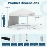 Tangkula 9.2x14 Ft Pop up Canopy with Sidewalls