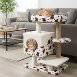 Tangkula 30 Inch Small Cat Tree with Jute Scratching Post