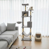Tangkula 80 Inch Tall Multi-Level Cat Tower with Sisal Scratching Posts