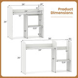 Tangkula Extendable Desktop Bookshelf for Home Office