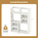 Tangkula Desktop Display Rack with 4 Open Shelves & 4 Cubes