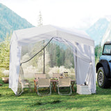 Tangkula 10x10Ft Pop up Canopy with Sidewalls UPF50+ Portable Outdoor Screen Tent