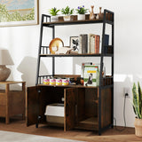 Tangkula Litter Box Enclosure with Shelves