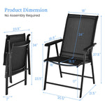 Set of 2 Patio Folding Chairs - Tangkula