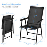 Set of 2 Patio Folding Chairs - Tangkula