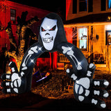 Tangkula 10.2 x 8.7 ft Halloween Inflatable Grim Reaper Archway