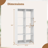 Tangkula 8-Cube Bookcase, 5-Tier Bookshelf with Open Compartments