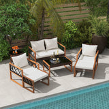 Tangkula 7 Pieces Patio Furniture Conversation Set