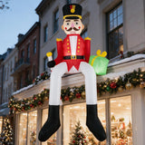Tangkula 8.7 FT Inflatable Christmas Nutcracker Hanging Decoration