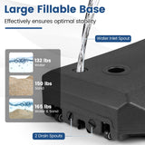 Tangkula 165 Lbs HDPE Offset Umbrella Stand with Crossbar