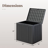 Tangkula 30 Gallon Resin Outdoor Storage Bench with Lockable Lid