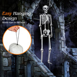 Tangkula Halloween Life Size Full Body Skeleton, 5.4Ft Festival Skeleton Prop Decoration