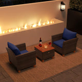 Tangkula  Patiojoy Outdoor PE Wicker Bistro Set