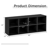 Tangkula Shoe Bench, 8 Cubbies Shoe Organizer with 500 LBS Weight Capacity