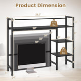 Tangkula 4-Tier Desktop Bookshelf 38.5" Dorm Desk Hutch