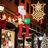 Tangkula 9.5 FT Christmas Inflatable Santa Outdoor Decoration