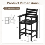Tangkula Patio Adirondack Bar Chairs Set of 2/4