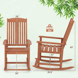 Tangkula Outdoor Patio Wood Rocking Chair