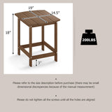 Tangkula 19 x 14.5 x 18 Inch Outdoor Side Table