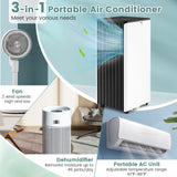 Portable Air Conditioner for Room up to 350 Sq. Ft, 10000 BTU 3-in-1 AC Unit for Bedroom w Dehumidifier/Fan/Cool/Sleep Mode