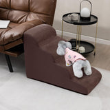 Tangkula Foam Dog Stairs for High Beds, Extra Wide & Deep Pet Ramp