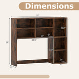 Tangkula Desktop Bookshelf 37" Countertop Storage Hutch（7 Shelves）