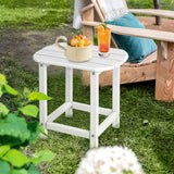 Weather Resistant Adirondack Table, White - Tangkula