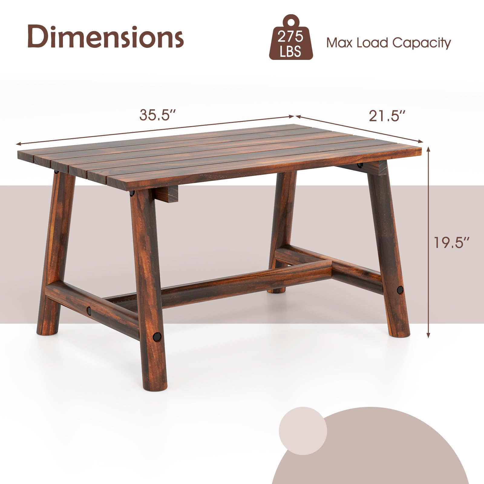 Tangkula Outdoor Coffee Table
