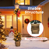 Tangkula 6.1 FT Christmas Pre-lit Street Lamp