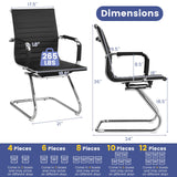 Tangkula Office Guest Chair Set of 2/4/6/8/10/12 Heavy Duty Reception Chairs Conference Room Chairs