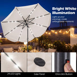 Tangkula 9 FT Solar Patio Umbrella with Base Included