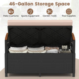 Tangkula 46 Gallon Outdoor Bench with Storage