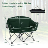 Tangkula 2 Person Camping Chair with Padded Seat