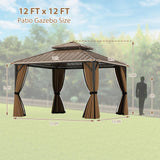 Tangkula 12x12 FT Hardtop Gazebo