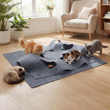 Tangkula 48” x 36” Rectangular Large Interactive Cats Enrichment Play Felt Mat