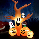 Tangkula 8 FT Halloween Inflatable Dead Tree with Ghost