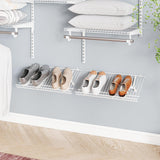 Tangkula 2 Pack Wall Mounted Shoe Rack with Heightened Edge & Strong Brackets