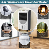 Evaporative Cooler and Heater, Portable Cooling Fan with Remote Control, 3-Mode, 3-Speed and Timer Function